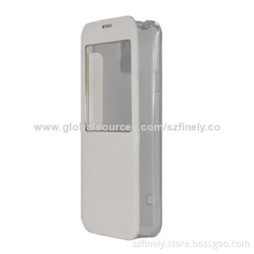 Leather Case for Samsung Galaxy S5 with Big View Window